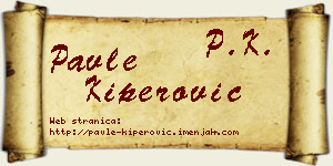 Pavle Kiperović vizit kartica